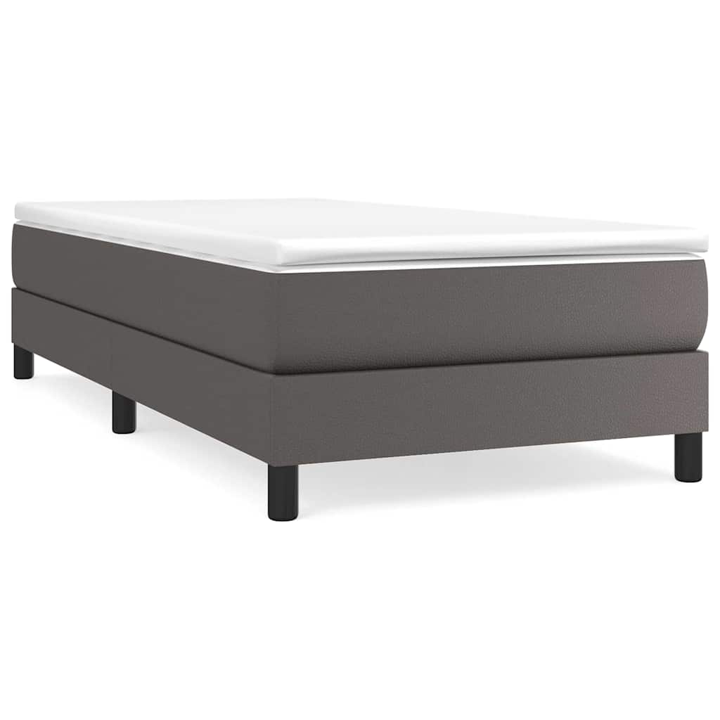 Vidaxl boxspring bed kunstleer grijs 100x200 cm