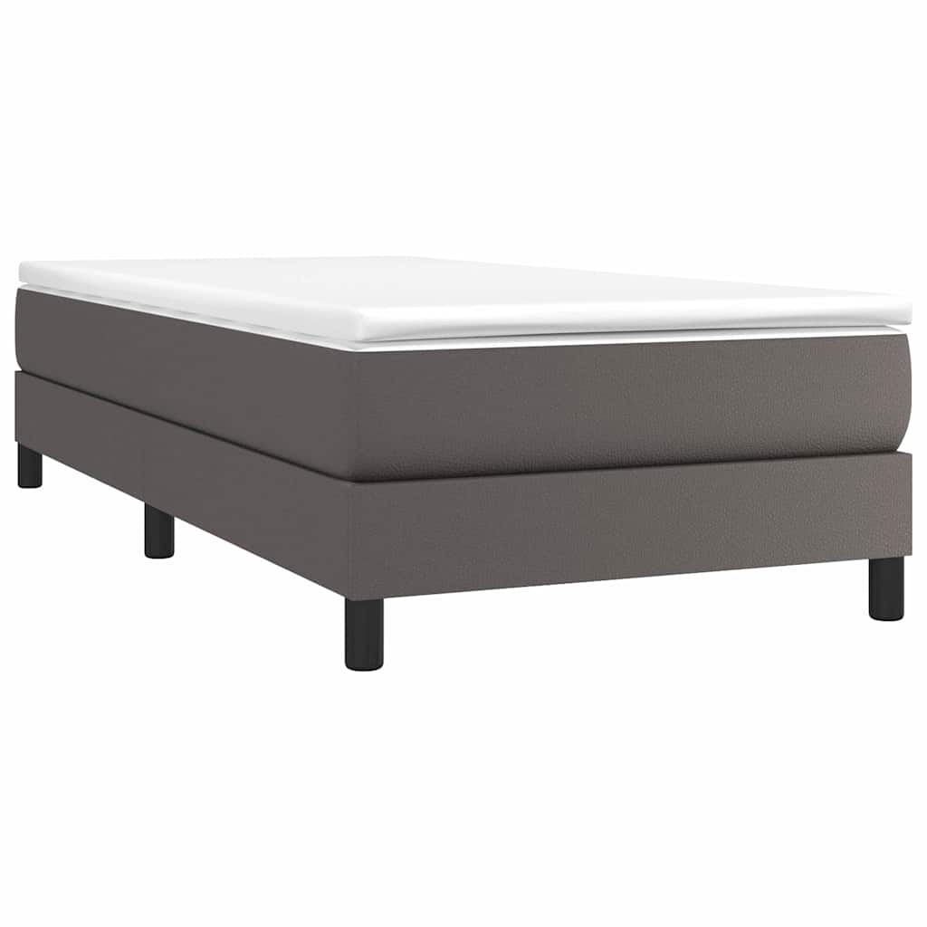 Vidaxl boxspring bed kunstleer grijs 100x200 cm