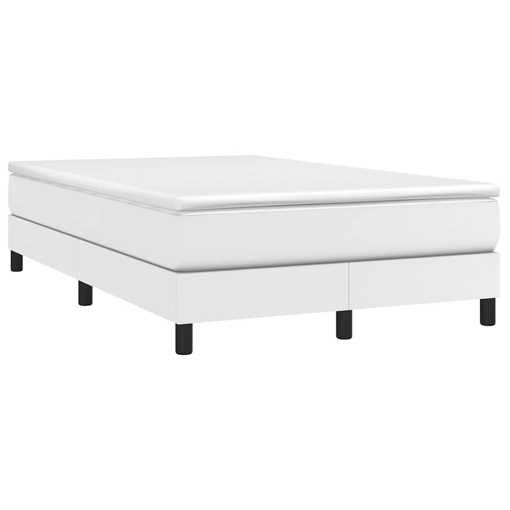 Vidaxl boxspring bed kunstleer wit 120x200 cm