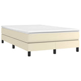Vidaxl boxspring bed kunstleer crèmekleurig 120x200 cm