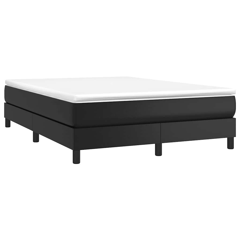 Vidaxl boxspring bed kunstleer zwart 140x190 cm