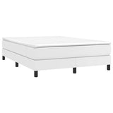 Vidaxl boxspring bed kunstleer wit 140x190 cm
