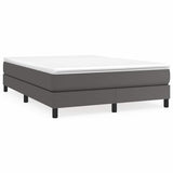 Vidaxl boxspring bed kunstleer grijs 140x190 cm