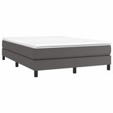 Vidaxl boxspring bed kunstleer grijs 140x190 cm