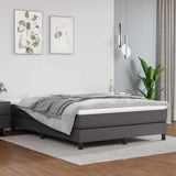Vidaxl boxspring bed kunstleer grijs 140x190 cm