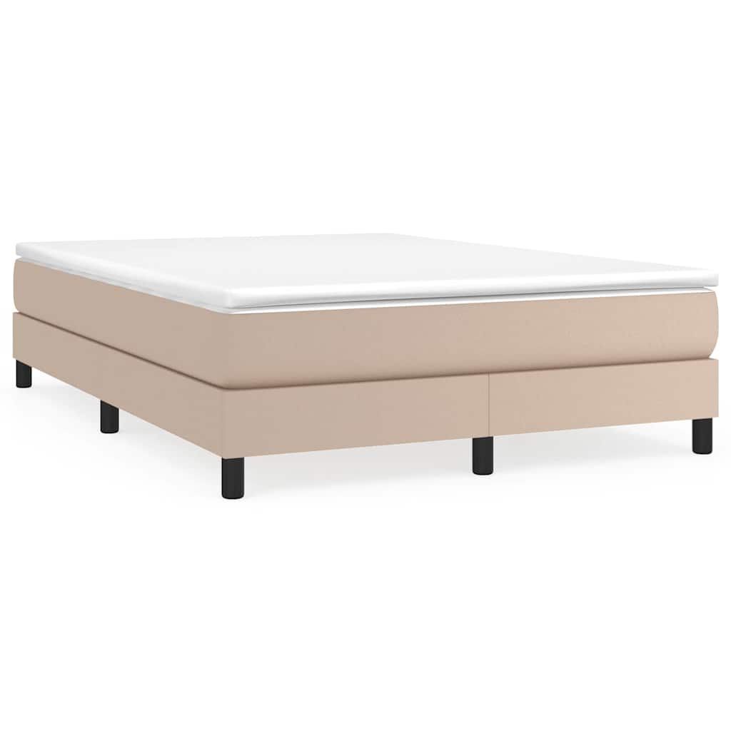 Vidaxl boxspring bed kunstleer cappuccinokleurig 140x190 cm