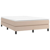 Vidaxl boxspring bed kunstleer cappuccinokleurig 140x190 cm