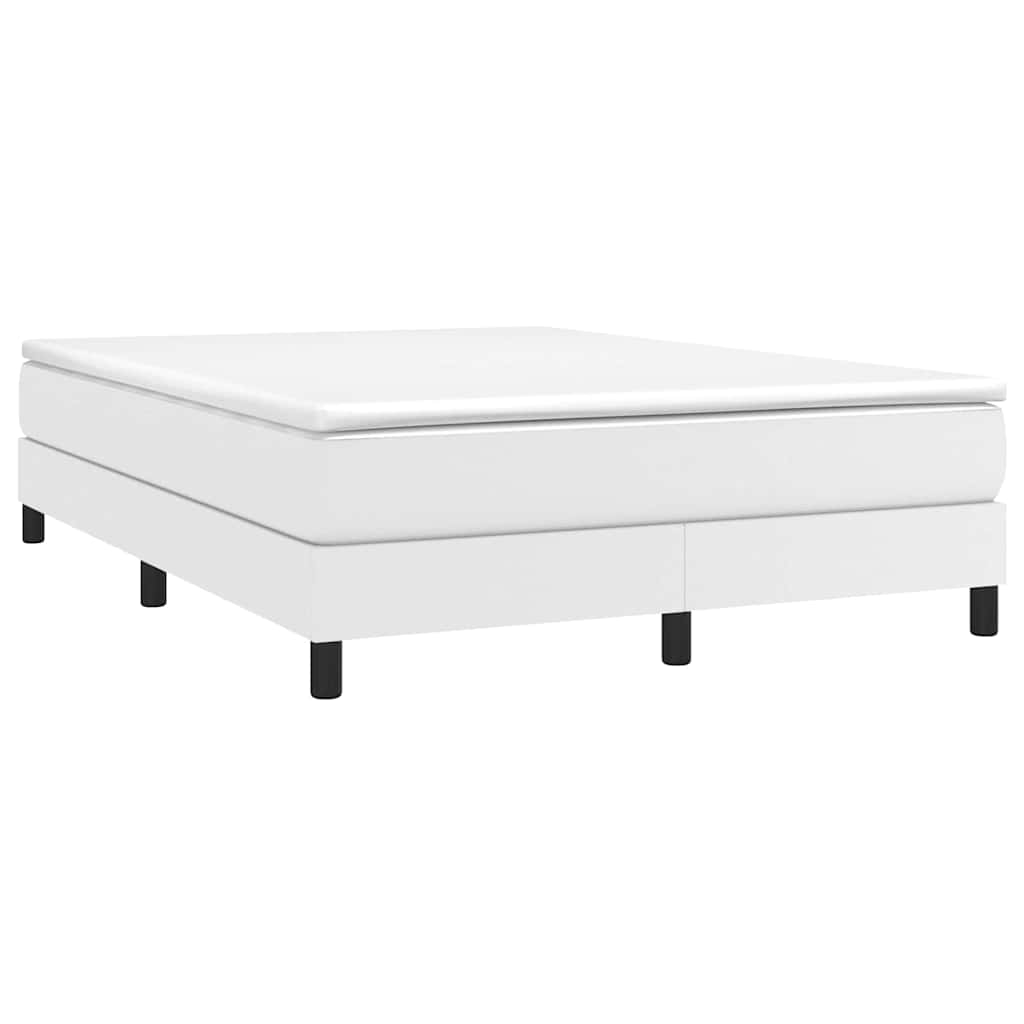 Vidaxl boxspring bed kunstleer wit 140x200 cm
