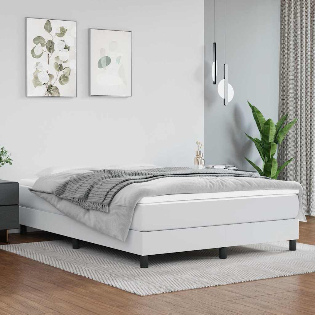 Vidaxl boxspring bed kunstleer wit 140x200 cm