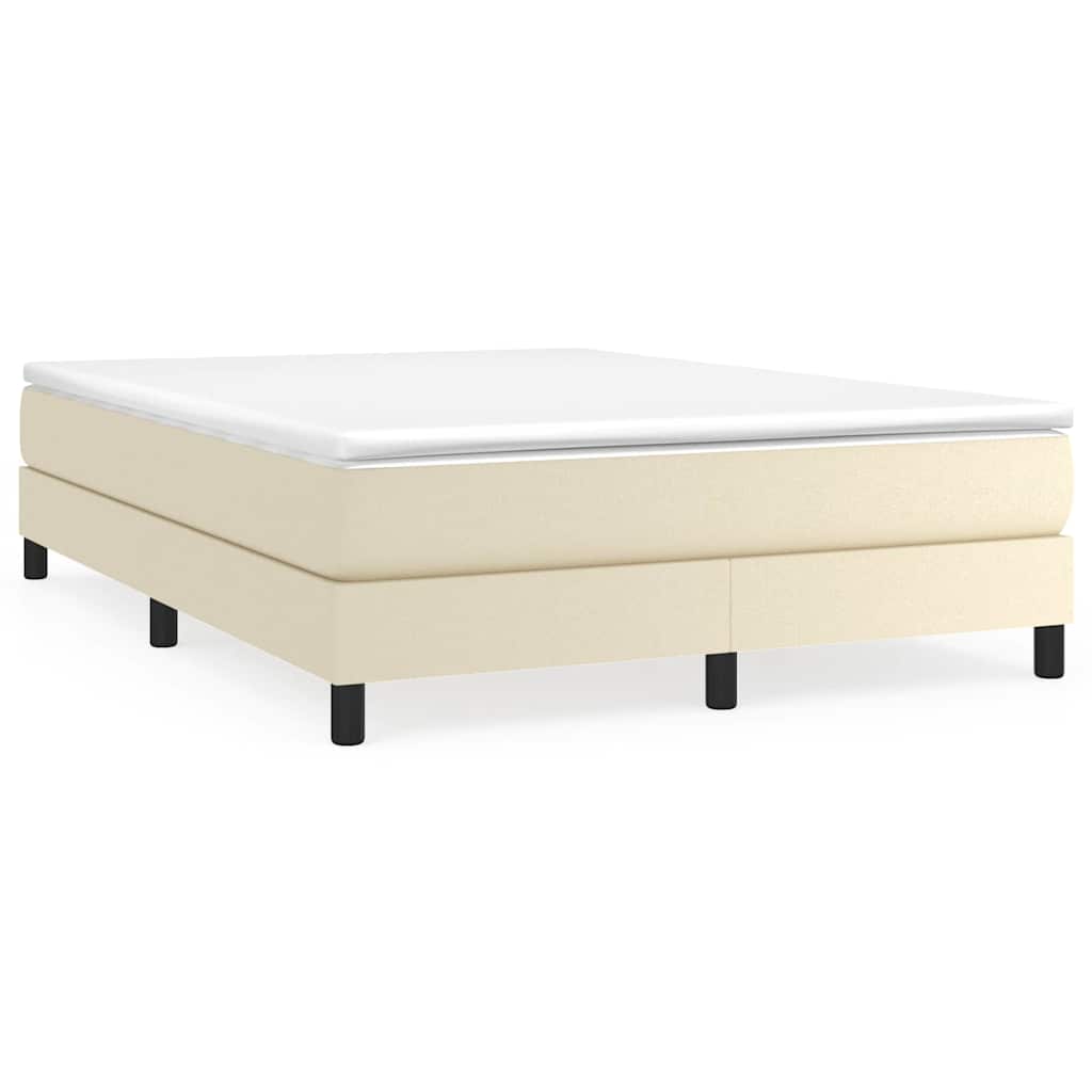 Vidaxl boxspring bed kunstleer crèmekleurig 140x200 cm