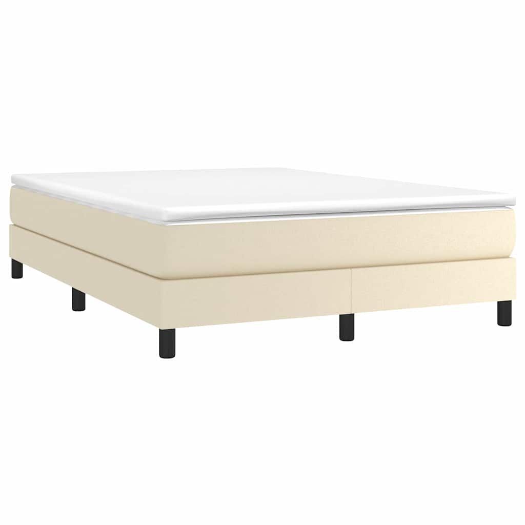 Vidaxl boxspring bed kunstleer crèmekleurig 140x200 cm