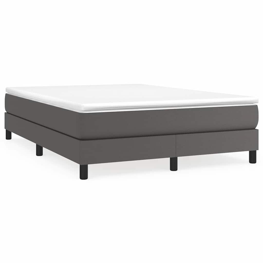 Vidaxl boxspring bed kunstleer grijs 140x200 cm