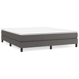 Vidaxl boxspring bed kunstleer grijs 160x200 cm
