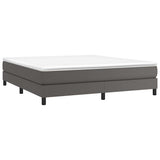Vidaxl boxspring bed kunstleer grijs 160x200 cm