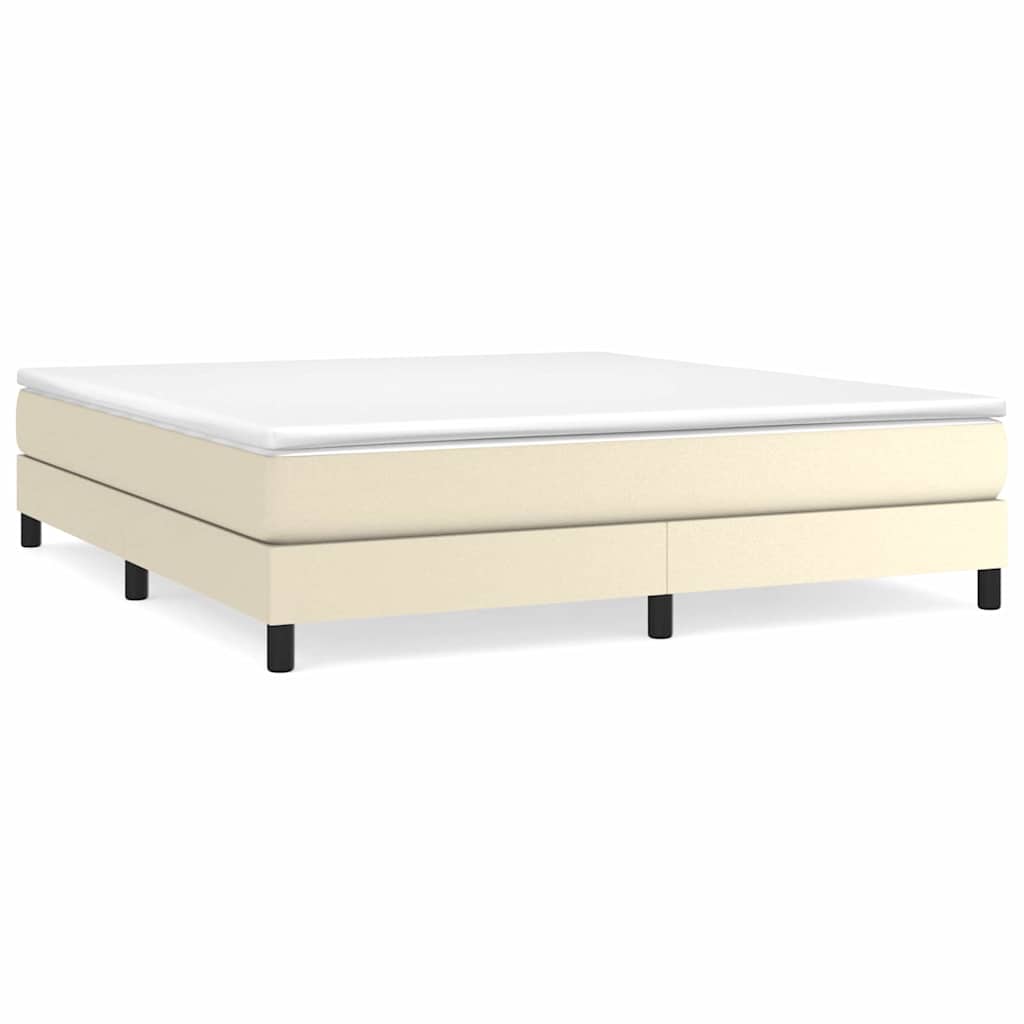 Vidaxl boxspring bed kunstleer crèmekleurig 180x200 cm