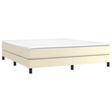 Vidaxl boxspring bed kunstleer crèmekleurig 180x200 cm