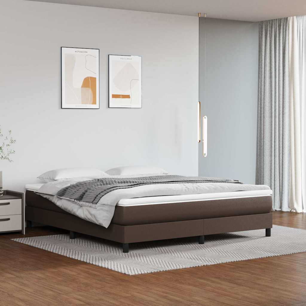 Vidaxl boxspring bed kunstleer bruin 180x200 cm