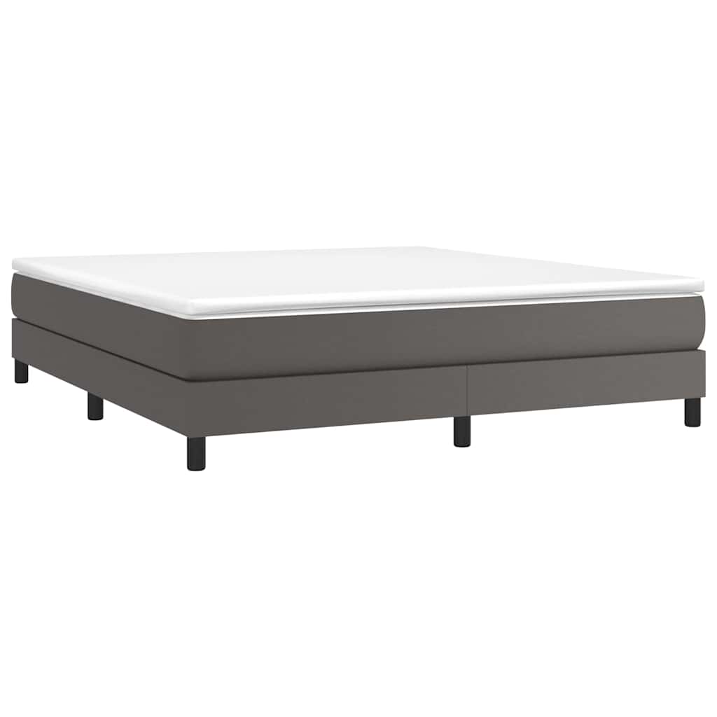Vidaxl boxspring bed kunstleer grijs 180x200 cm