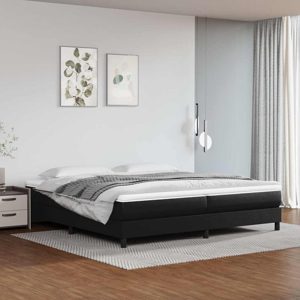 Vidaxl boxspring bed kunstleer zwart 200x200 cm