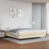 Vidaxl boxspring bed kunstleer crèmekleurig 200x200 cm