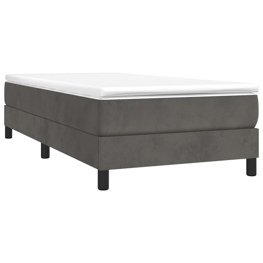 Vidaxl boxspring bed 80x200 cm fluweel donkergrijs