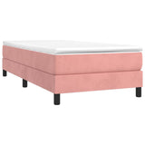 Vidaxl boxspring bed fluweel roze 90x190 cm