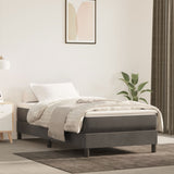 Vidaxl boxspring bed 90x200 cm fluweel donkergrijs