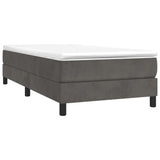 Vidaxl boxspring bed 100x200 cm fluweel donkergrijs
