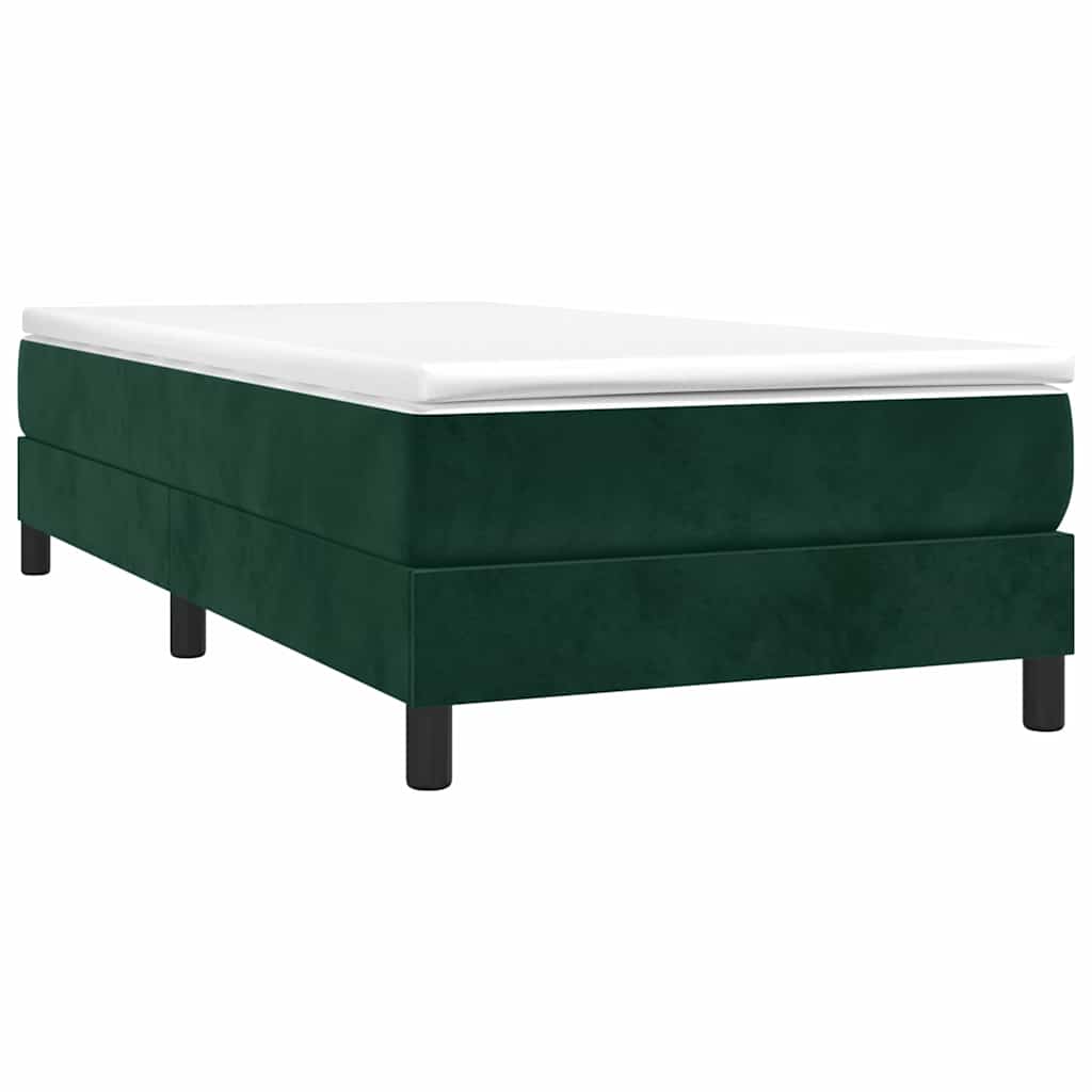 Vidaxl boxspring bed 100x200 cm fluweel donkergroen