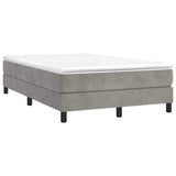 Vidaxl boxspring bed 120x200 cm fluweel lichtgrijs