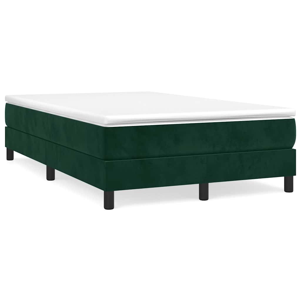 Vidaxl boxspring bed 120x200 cm fluweel donkergroen
