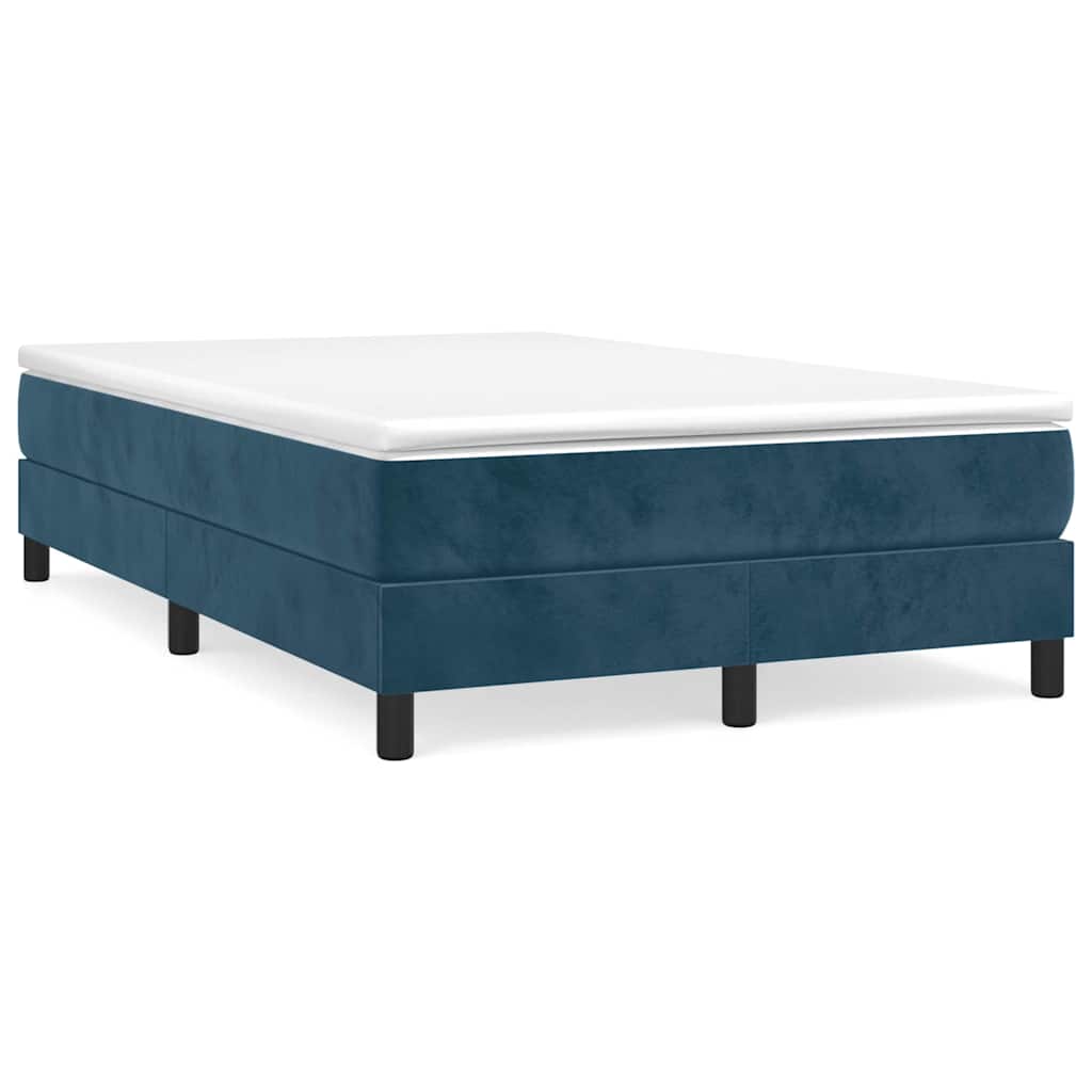 Vidaxl boxspring bed 120x200 cm fluweel donkerblauw
