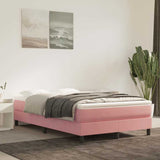 Vidaxl boxspring bed fluweel roze 120x200 cm