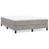 Vidaxl boxspring bed 140x190 cm fluweel lichtgrijs