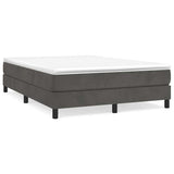 Vidaxl boxspring bed 140x190 cm fluweel donkergrijs