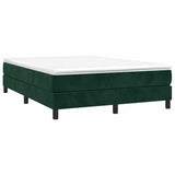 Vidaxl boxspring bed 140x190 cm fluweel donkergroen
