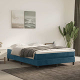 Vidaxl boxspring bed 140x190 cm fluweel donkerblauw
