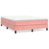 Vidaxl boxspring bed fluweel roze 140x190 cm