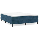 Vidaxl boxspring bed 140x200 cm fluweel donkerblauw