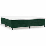 Vidaxl boxspring bed 160x200 cm fluweel donkergroen