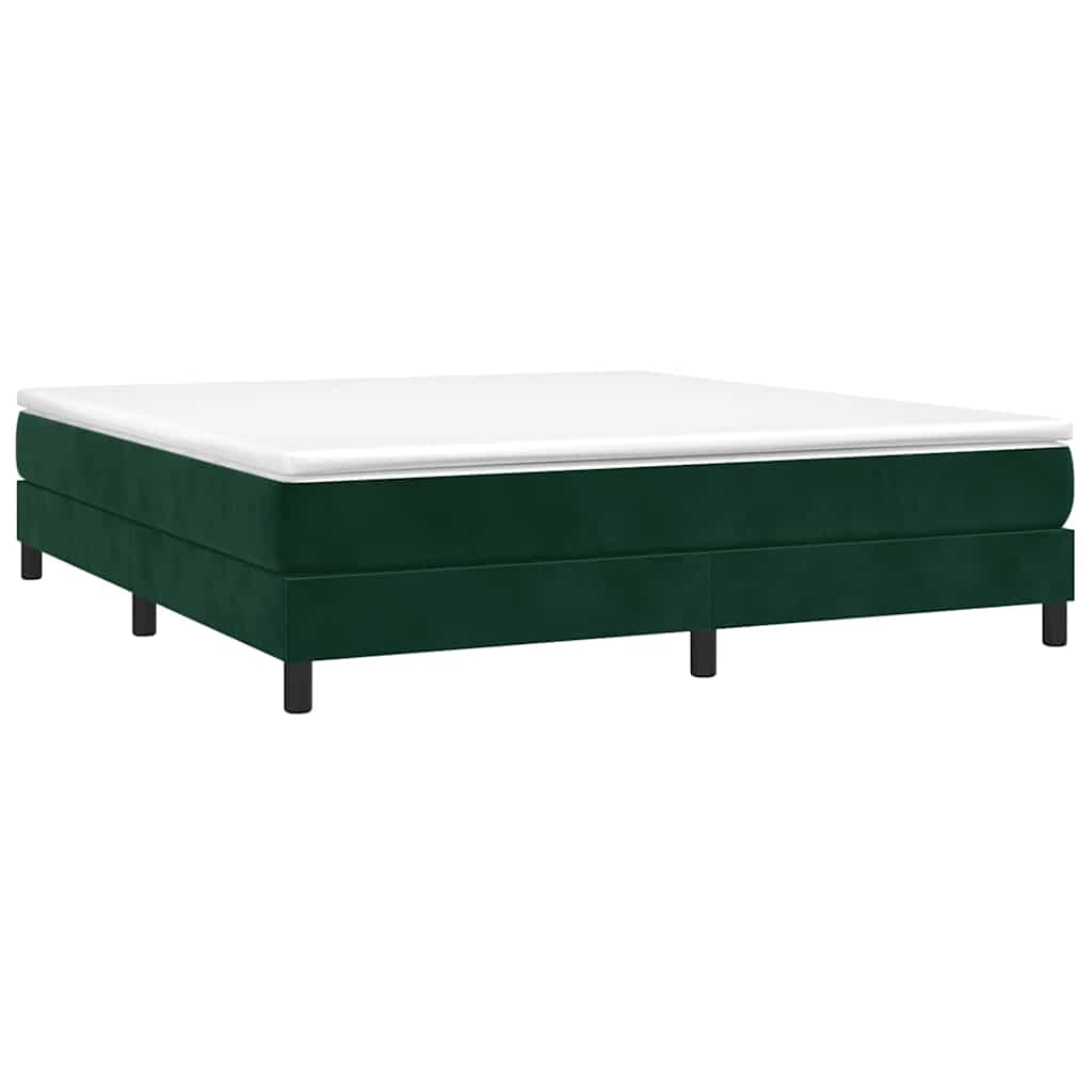 Vidaxl boxspring bed 160x200 cm fluweel donkergroen