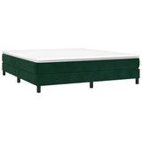 Vidaxl boxspring bed 160x200 cm fluweel donkergroen