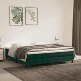 Vidaxl boxspring bed 160x200 cm fluweel donkergroen