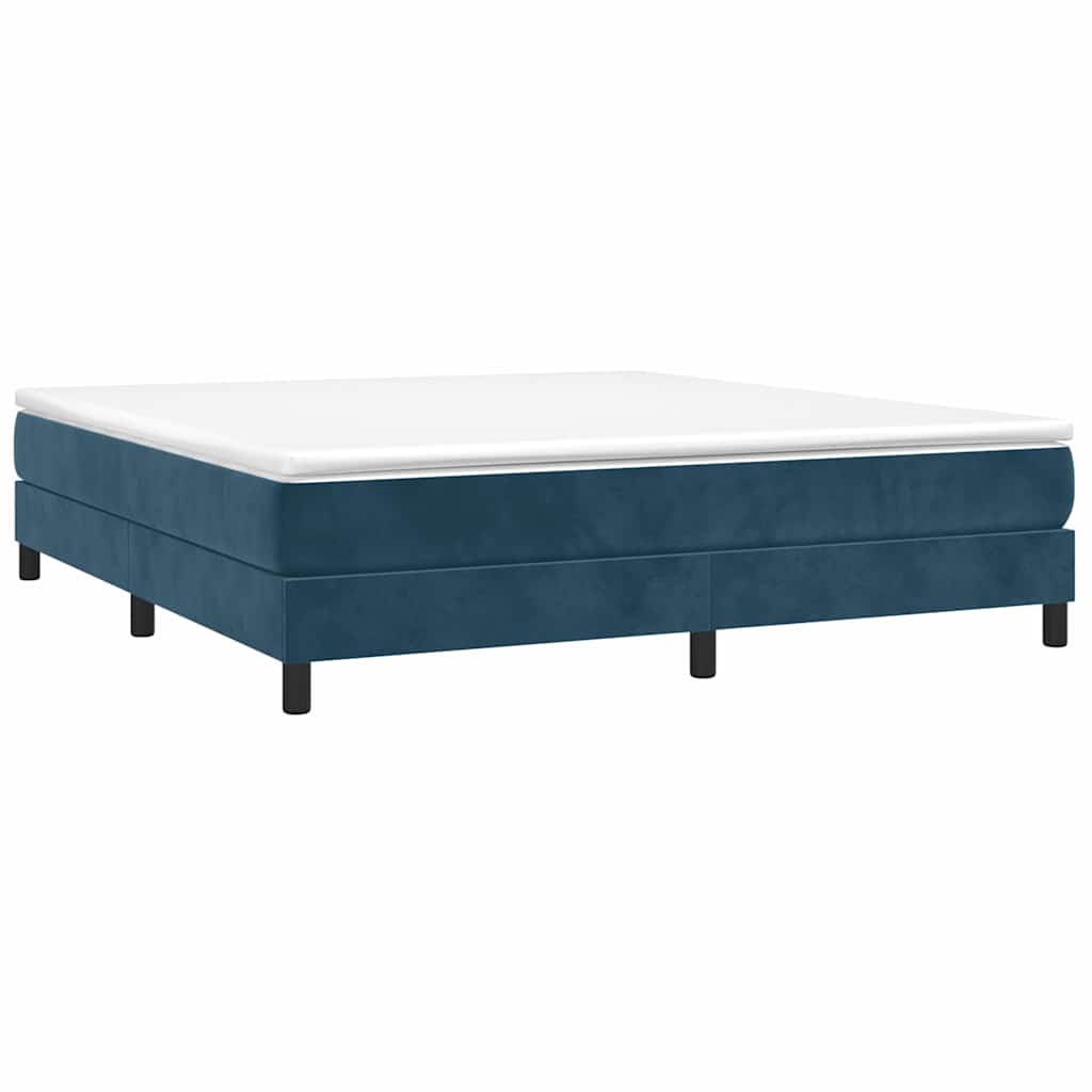 Vidaxl boxspring bed 160x200 cm fluweel donkerblauw