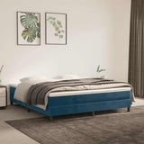 Vidaxl boxspring bed 160x200 cm fluweel donkerblauw
