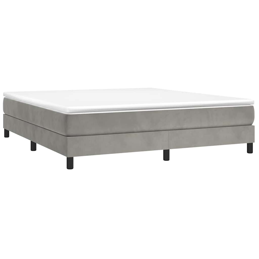 Vidaxl boxspring bed 180x200 cm fluweel lichtgrijs