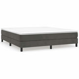 Vidaxl boxspring bed 180x200 cm fluweel donkergrijs
