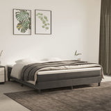 Vidaxl boxspring bed 180x200 cm fluweel donkergrijs