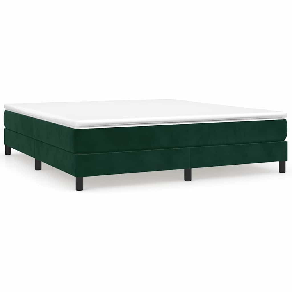 Vidaxl boxspring bed 180x200 cm fluweel donkergroen