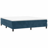 Vidaxl boxspring bed 180x200 cm fluweel donkerblauw